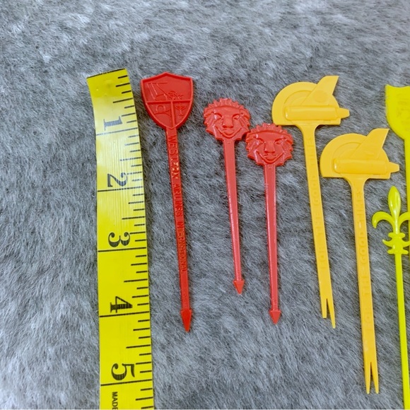 Vintage Swizzle Sticks Cocktail Appetizer Forks Lot - Picture 7 of 7